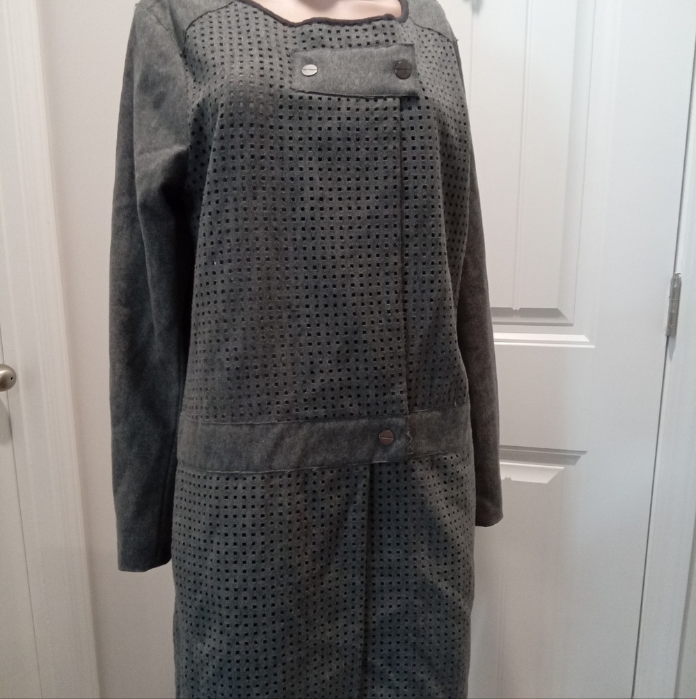 Kenneth Cole New York Women's Gray Caimle Coat Size L